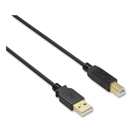 Nxt Technologies USB Printer Cable, Gold-Plated Connectors, 11 ft, Black NX29930
